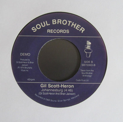Gil Scott-Heron & Brian Jackson : The Bottle / Johannesburg (7", Single, RE, RP)