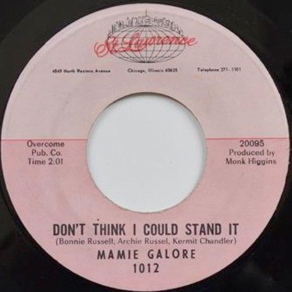 Mamie Galore : It Ain't Necessary / Don't Think I Could Stand It (7", Single)