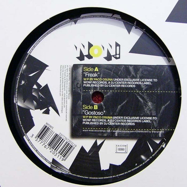 Paco Osuna : Freak Vs Gostoso (12")
