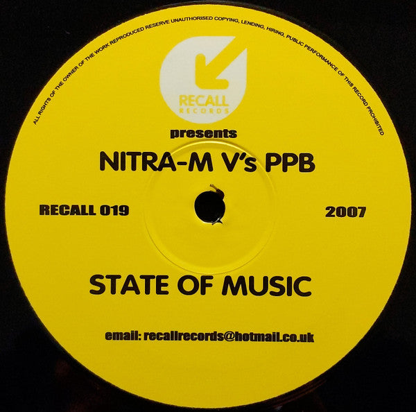 Nitra-M V's PPB : State Of Music (12", S/Sided)