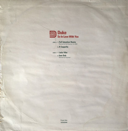 Duke : So In Love With You (12", Promo)