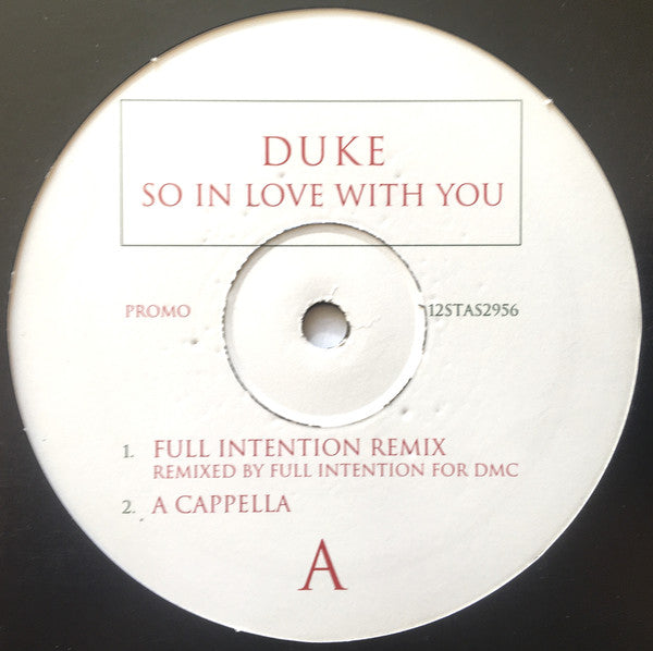 Duke : So In Love With You (12", Promo)