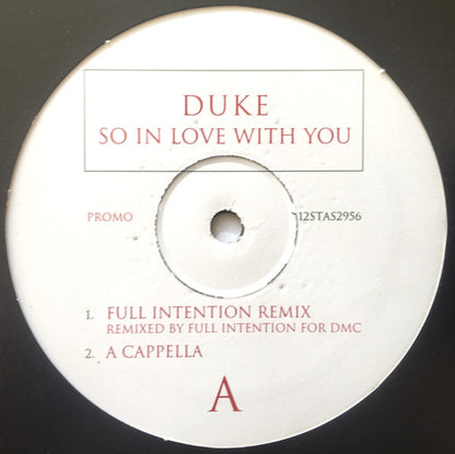 Duke : So In Love With You (12", Promo)