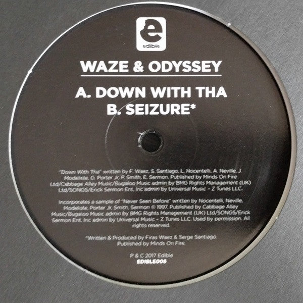 Waze & Odyssey : Down With Tha (10")